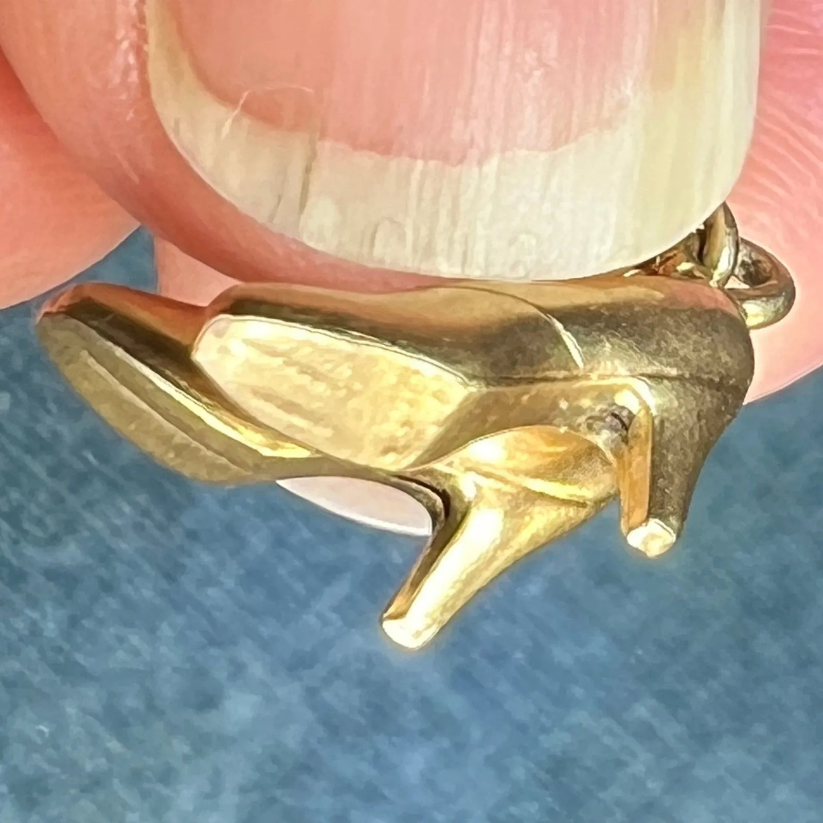 14k Yellow Rose Gold BARBIE Shoes High Heels Pendant *Video*