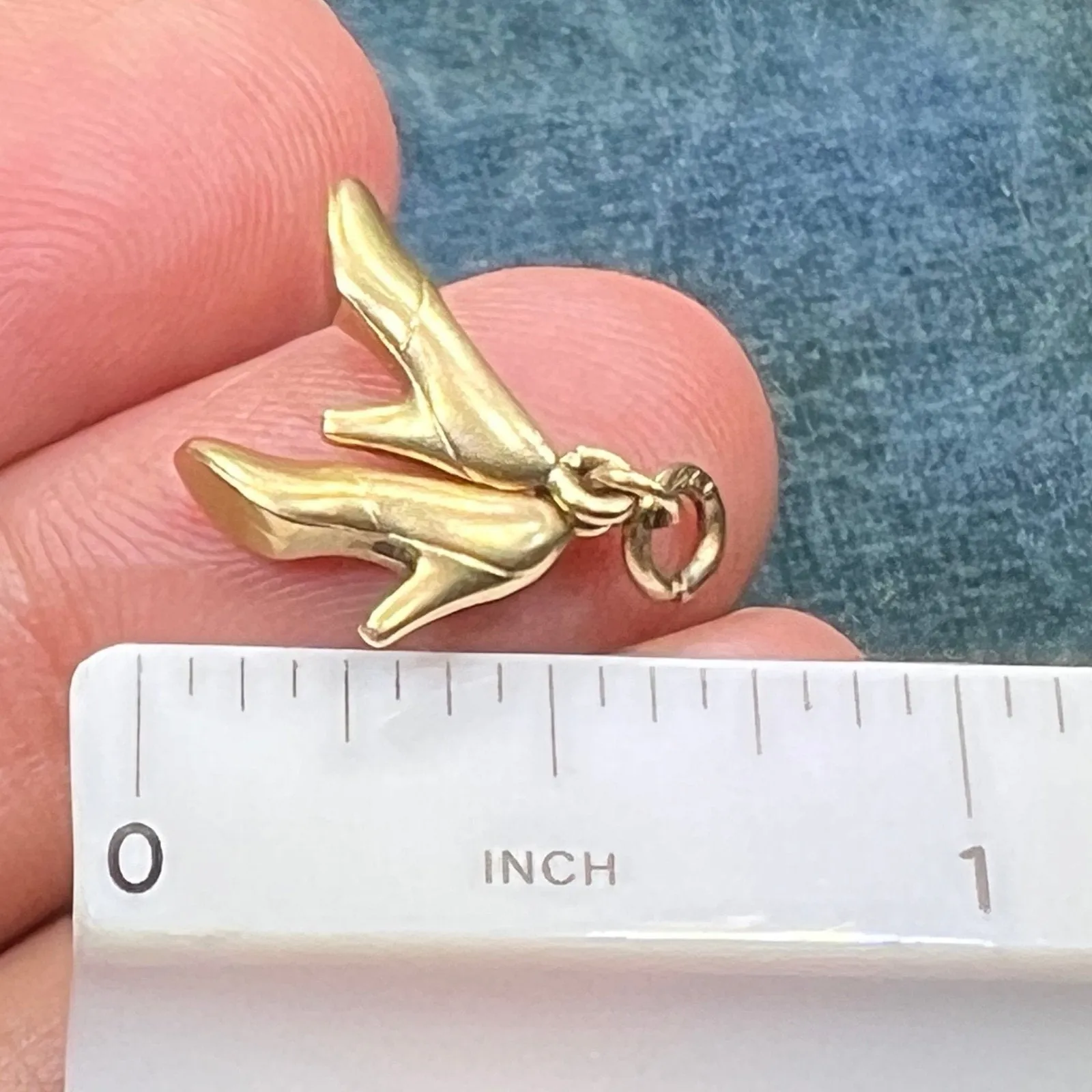 14k Yellow Rose Gold BARBIE Shoes High Heels Pendant *Video*