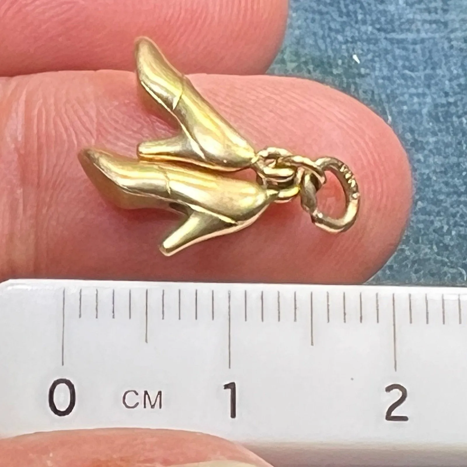 14k Yellow Rose Gold BARBIE Shoes High Heels Pendant *Video*