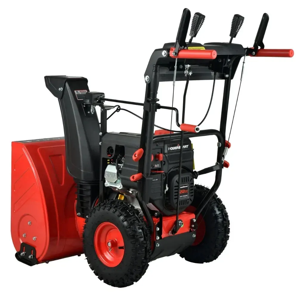 24 In. Snow Sweeper 212cc 2-Stage Electric Start Gas Snow Blower