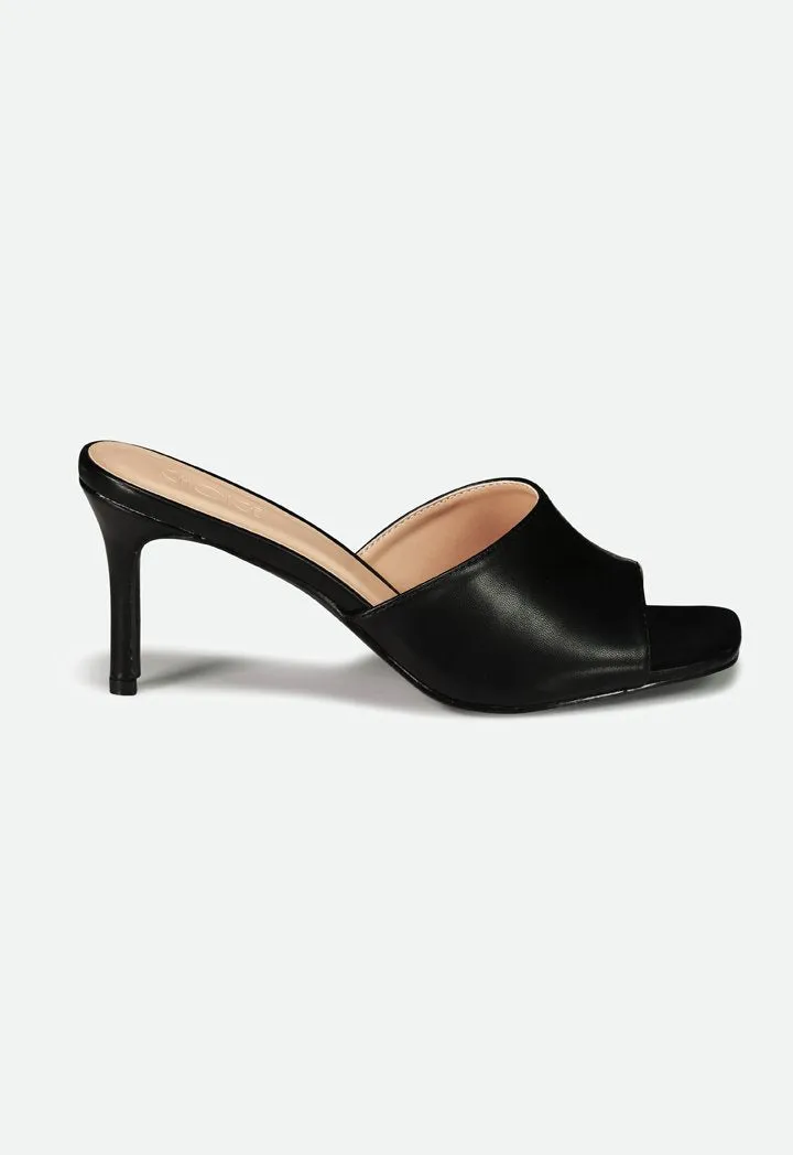 Choice Peep Toe High Heels Sandals Black