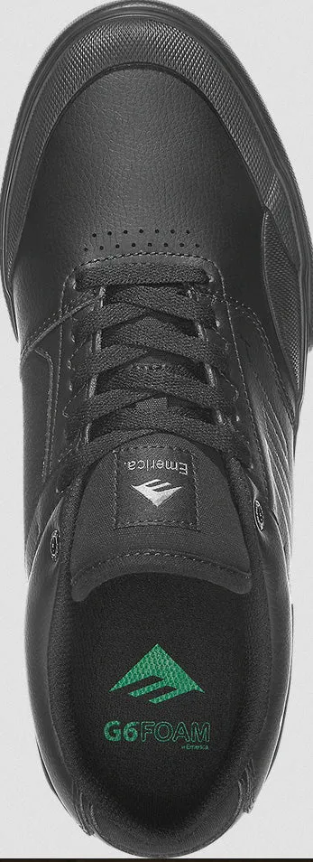 Emerica - The Low Vulc Shoes | Black Black (Leather)