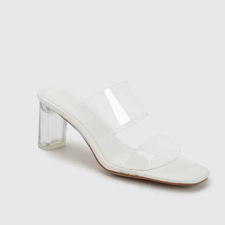 Flip Flops With High Transparent Heels