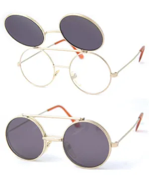 FLIP-POP Gold/SD 80s/90s Flip-Up Sunglasses