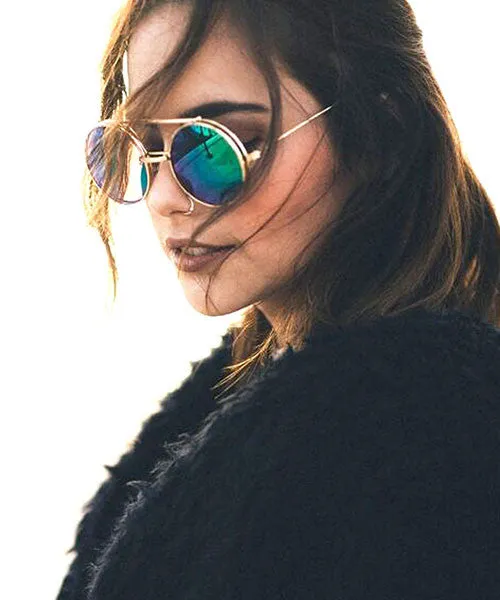 FLIP-SEA Gold/Aqua Flip-Up Sunglasses