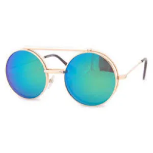 FLIP-SEA Gold/Aqua Flip-Up Sunglasses