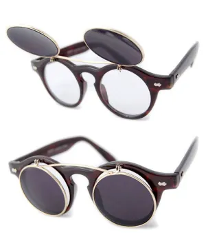 FLIPPO Tortoise Flip-Up Sunglasses