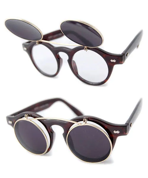 FLIPPO Tortoise Flip-Up Sunglasses