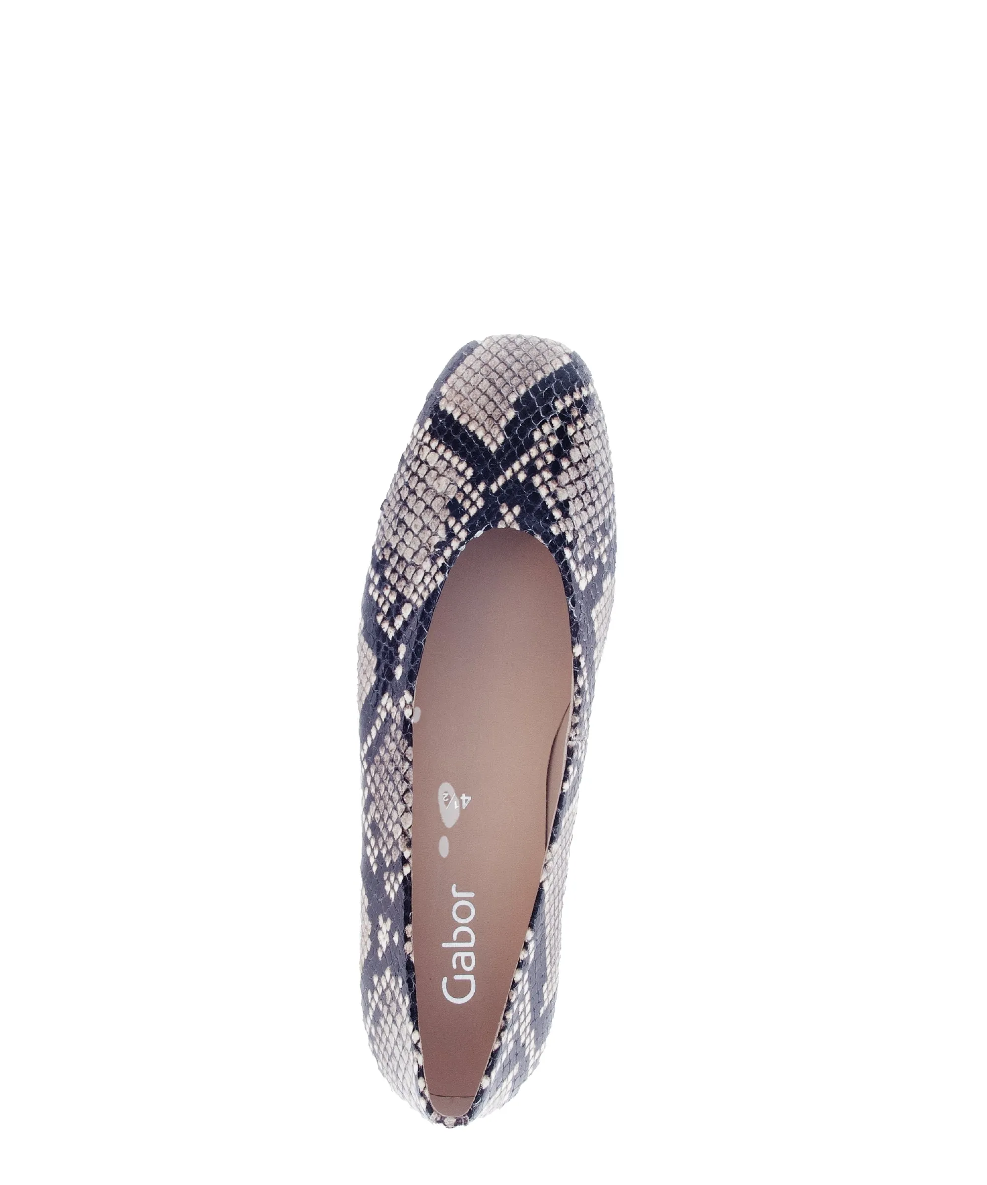 GABOR Grey Snake print ballet flat 14047