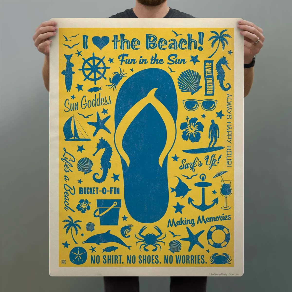 I Love the Beach Flip Flop Decal