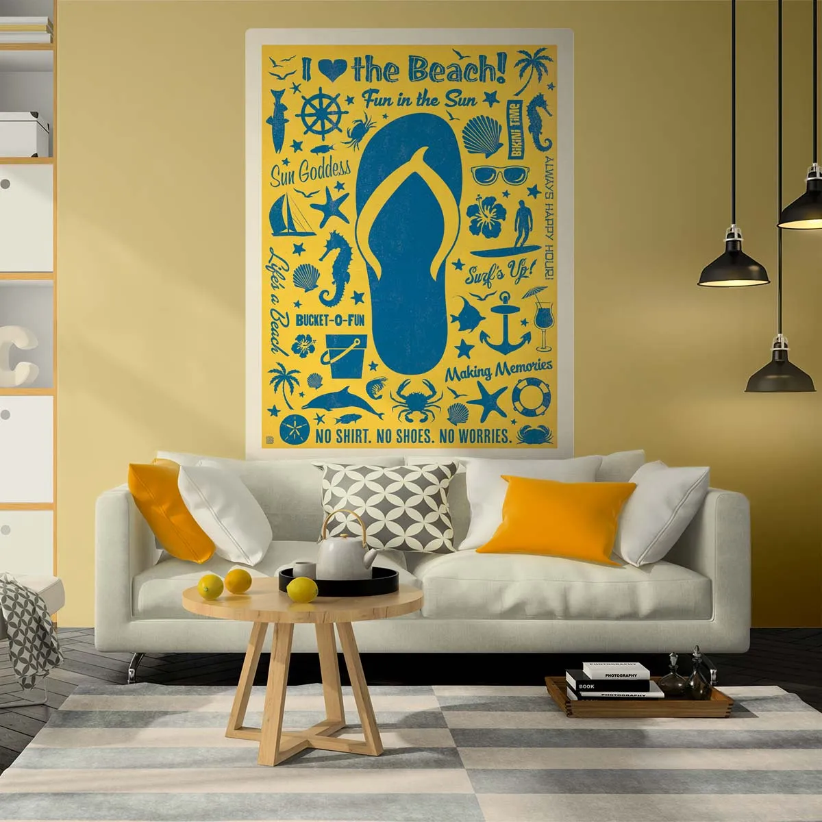 I Love the Beach Flip Flop Decal