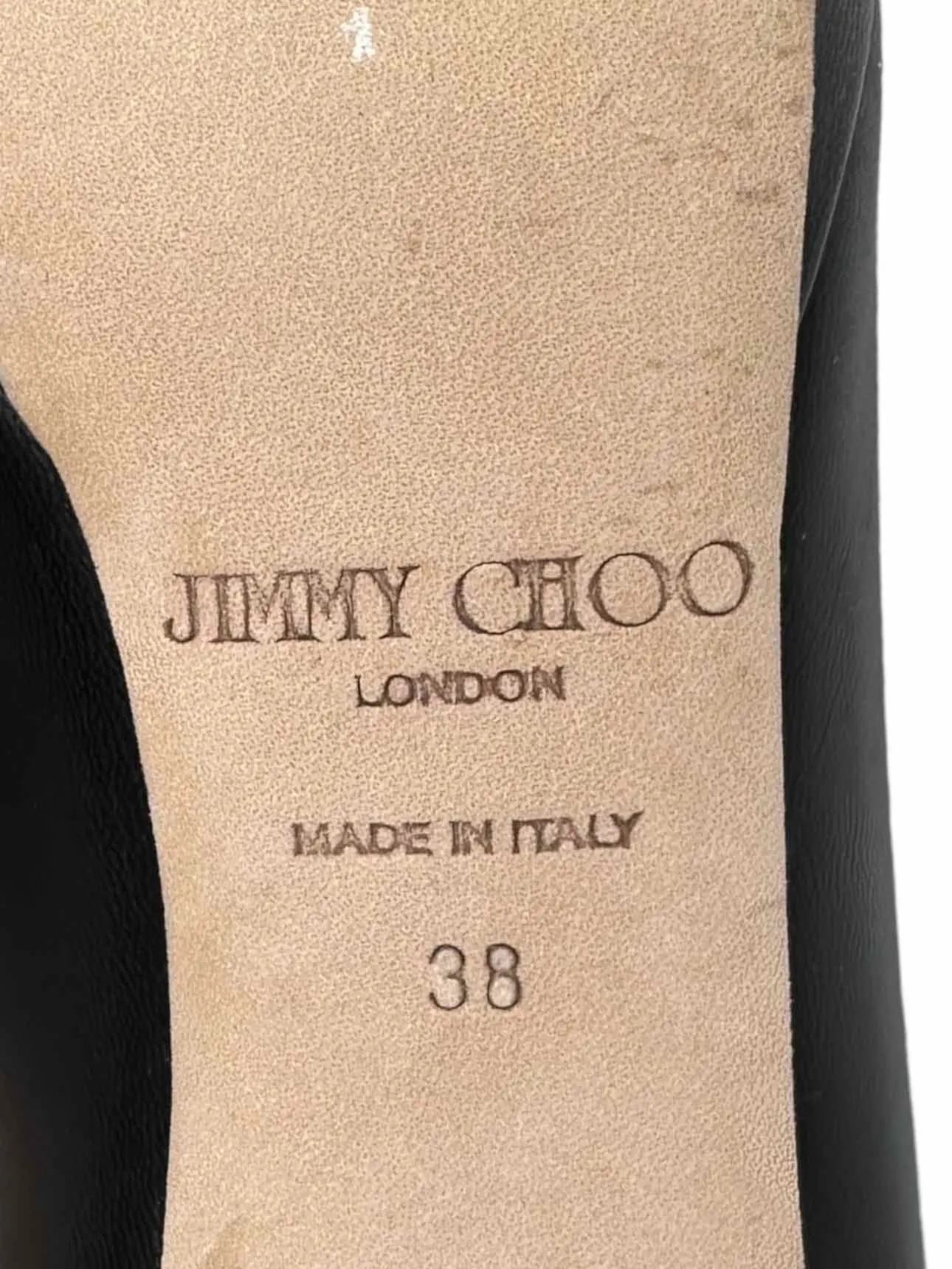 JIMMY CHOO Black Leather DAHLIA Platform Pumps Size 38