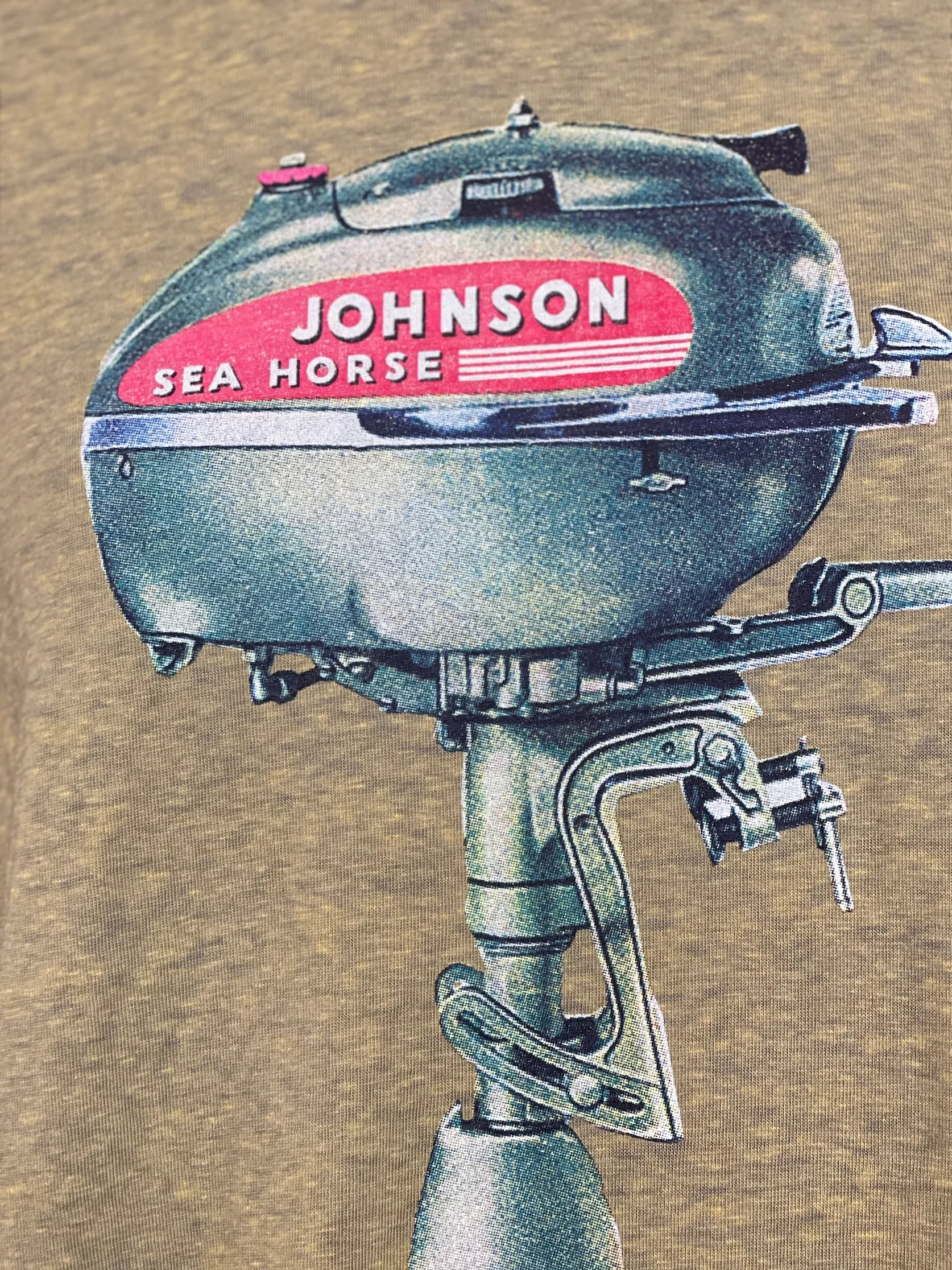 Johnson Outboard Vintage Motor LUXE tee- Sage Green