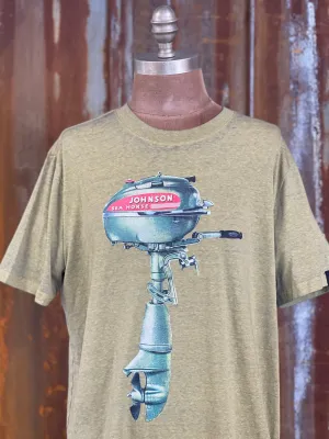 Johnson Outboard Vintage Motor LUXE tee- Sage Green