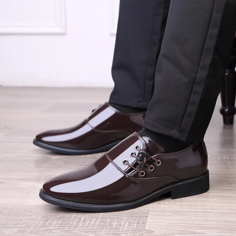 Lace-Up Leather Business Casual Shoes For Men - GlamzLife