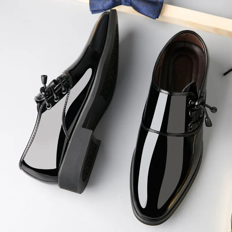 Lace-Up Leather Business Casual Shoes For Men - GlamzLife