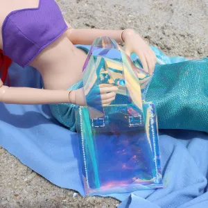 Mermaid Princessbound Iridescent Tote Bag and Clutch Set