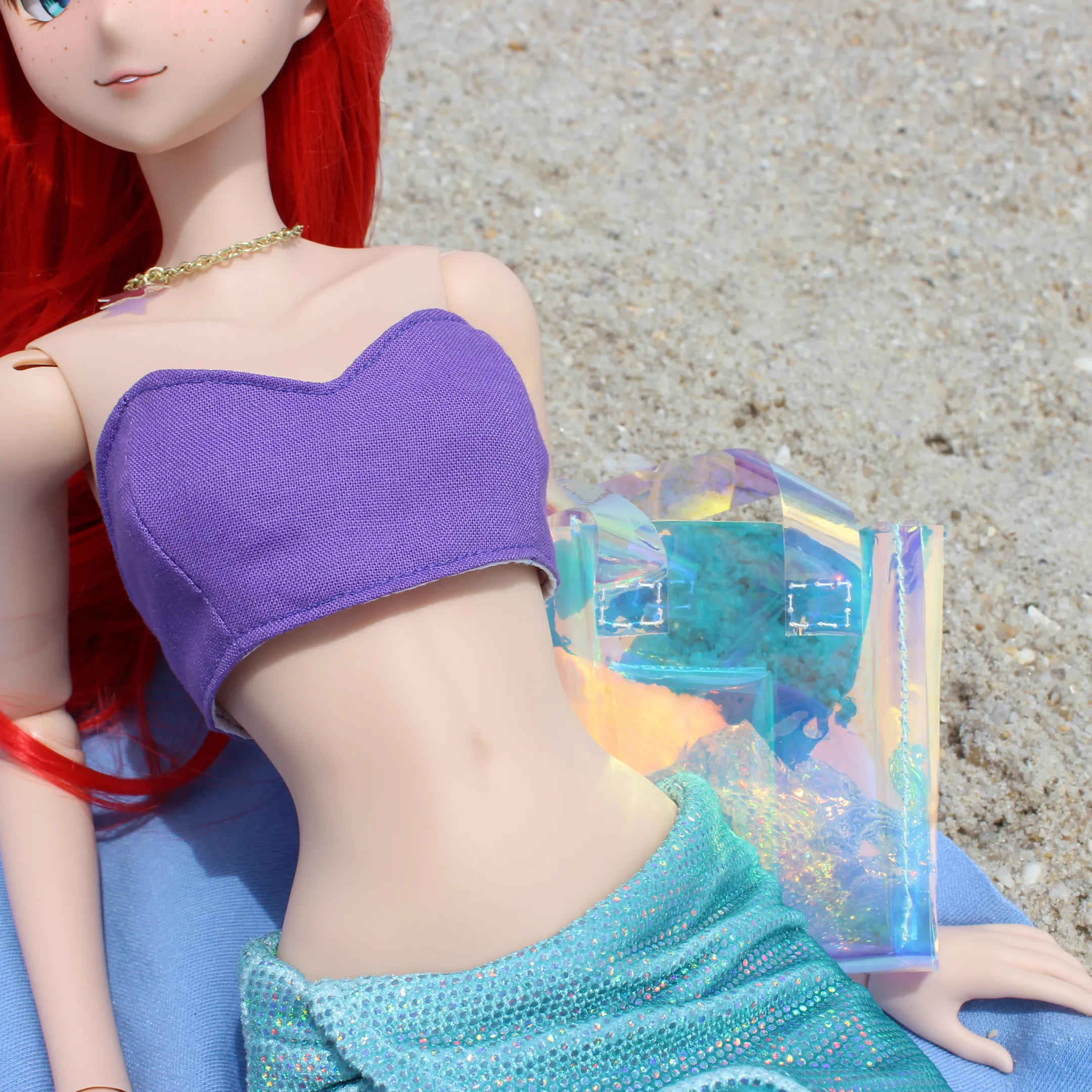 Mermaid Princessbound Iridescent Tote Bag and Clutch Set