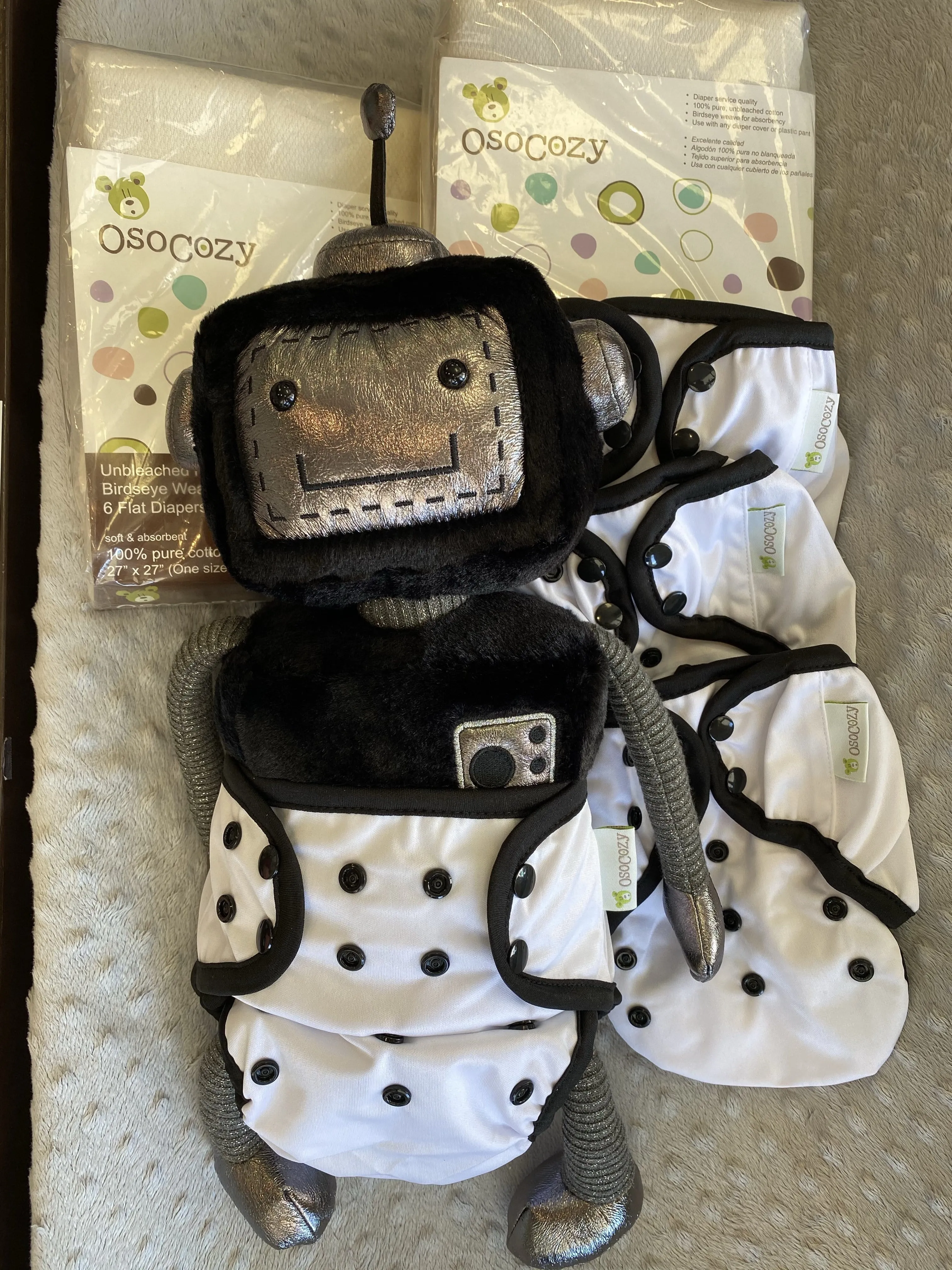 OsoCozy Basic Cloth Diaper Flats Kit