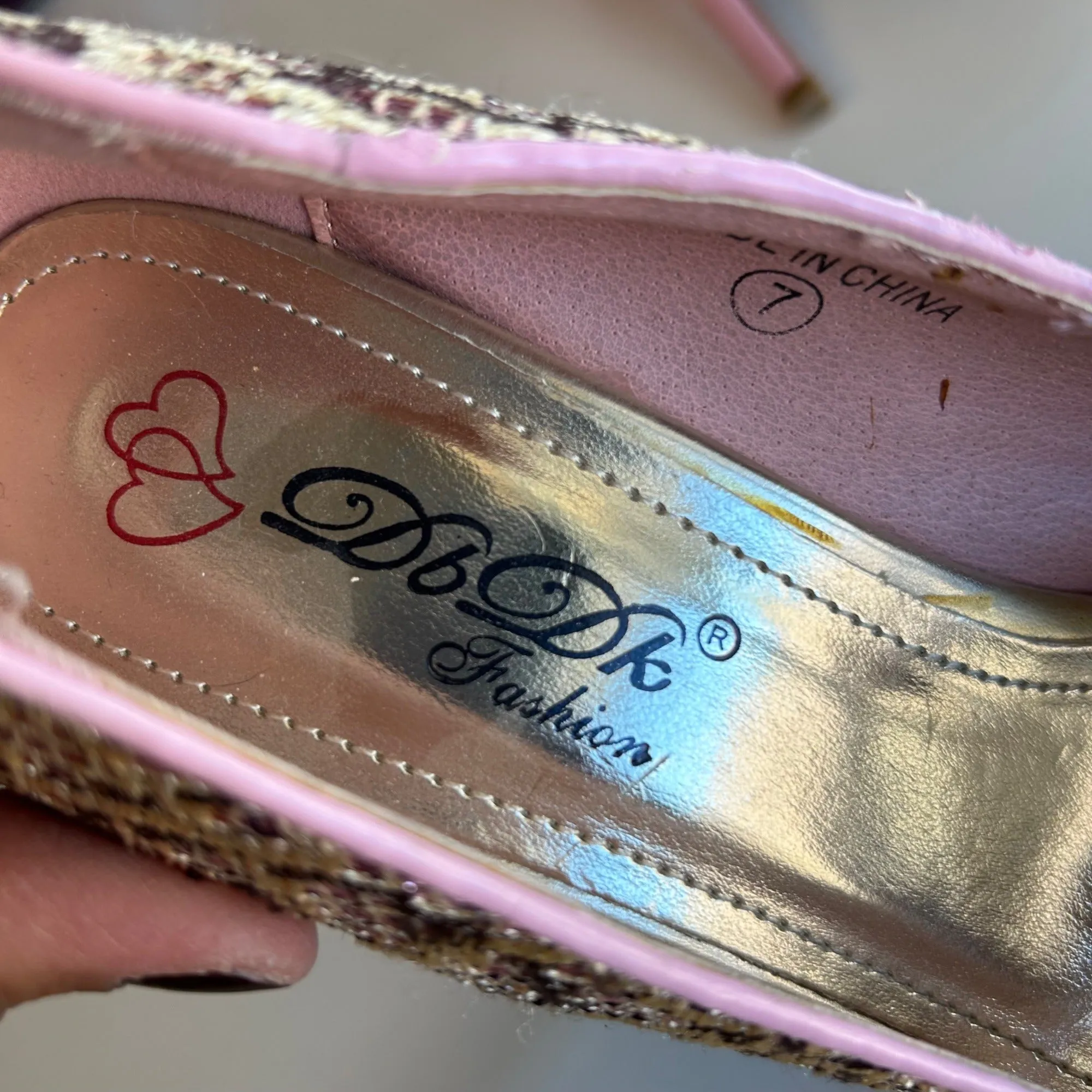 Peep Toe Platform High Heels By DBDK Fashion Size 7
