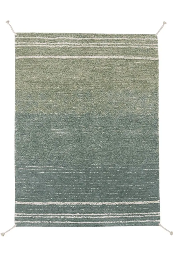 REVERSIBLE WASHABLE RUG TWIN VINTAGE BLUE