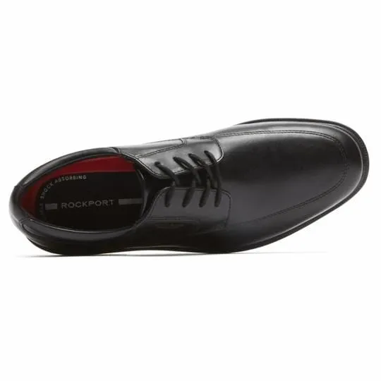 Rockport Men's Essentials Details II Apron Toe Dress Shoes- Black