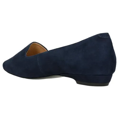 Wojas Navy Blue Leather Ballet Flats | 4500566