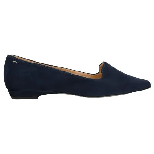 Wojas Navy Blue Leather Ballet Flats | 4500566